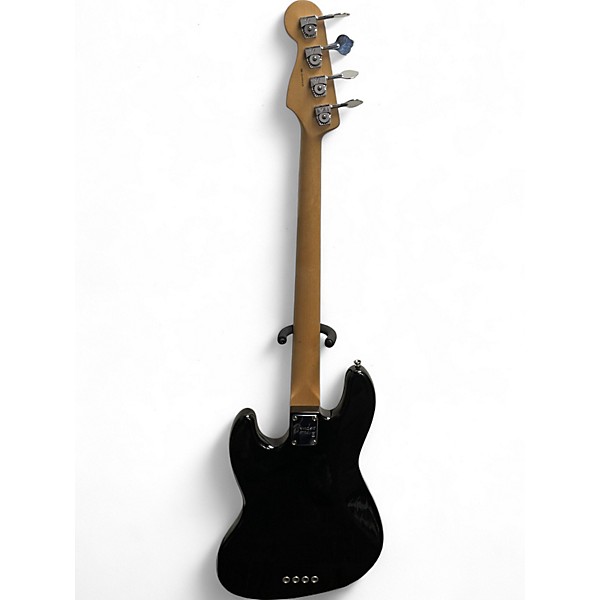 Used 2010s Fender American Standard Jazz Bass Black Electric Bass Guitar