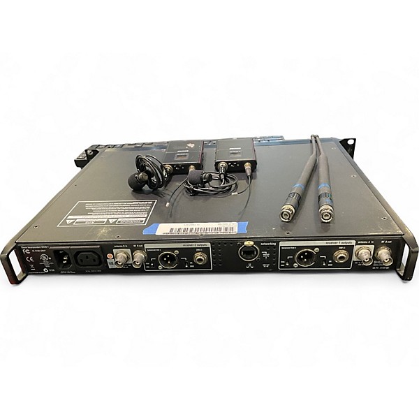 Used Shure UR4D+ DUAL WIRELESS RECIEVER WITH BODY PACKS AND LAV MICS Lavalier Wireless System