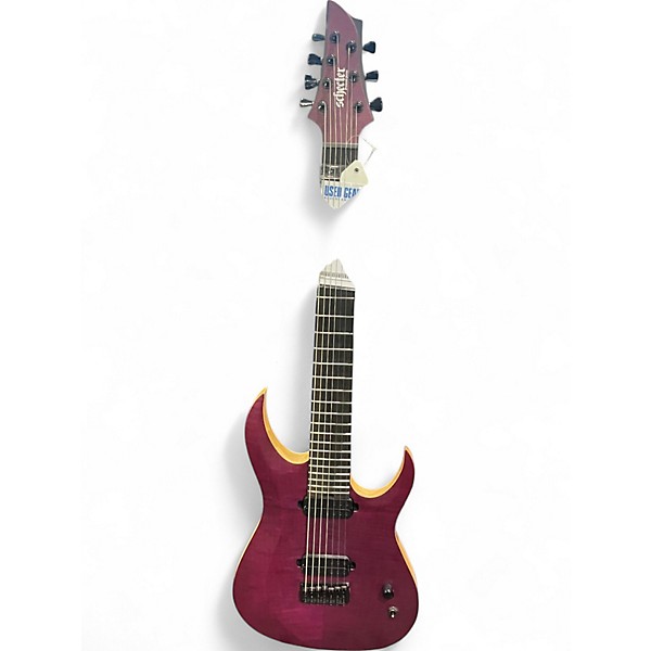 Used Schecter Guitar Research Tao-7 Purple Solid Body Electric Guitar