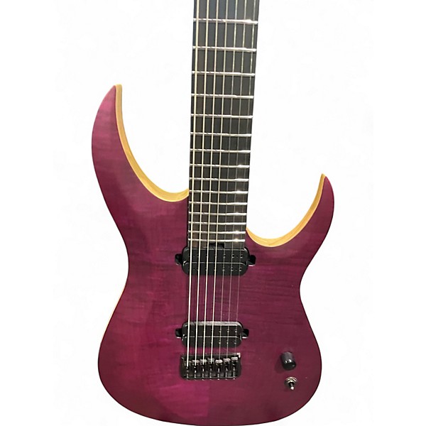 Used Schecter Guitar Research Tao-7 Purple Solid Body Electric Guitar