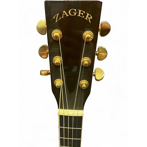 Used Zager zad80ce Natural Acoustic Electric Guitar