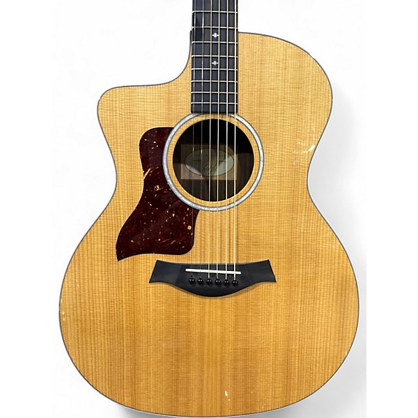 Used Taylor 214CE Deluxe Natural Acoustic Electric Guitar