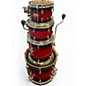 Used Pearl 4 Piece Pro Decade Maple Red to Black Fade Drum Kit