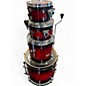 Used Pearl 4 Piece Pro Decade Maple Red to Black Fade Drum Kit