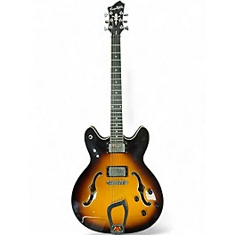 Used Hagstrom Viking Sunburst Hollow Body Electric Guitar