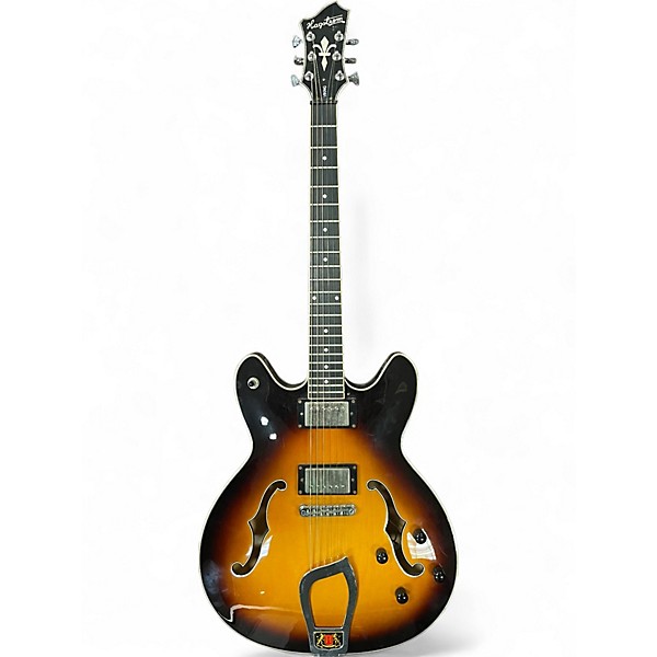 Used Hagstrom Viking Sunburst Hollow Body Electric Guitar
