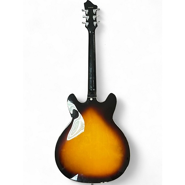 Used Hagstrom Viking Sunburst Hollow Body Electric Guitar