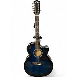 Used Guild F2512CE DELUXE DARK BLUE BURST 12 String Acoustic Electric Guitar