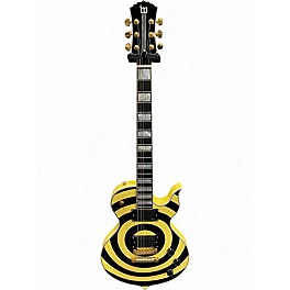 Used Wylde Audio Odin Grail YELLOW BULLSEYE Solid Body Electric Guitar