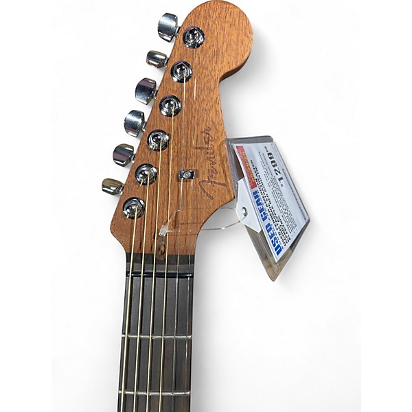 Used Fender American Acoustasonic Stratocaster Candy Apple Red Acoustic Electric Guitar