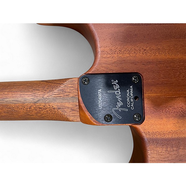 Used Fender American Acoustasonic Stratocaster Candy Apple Red Acoustic Electric Guitar