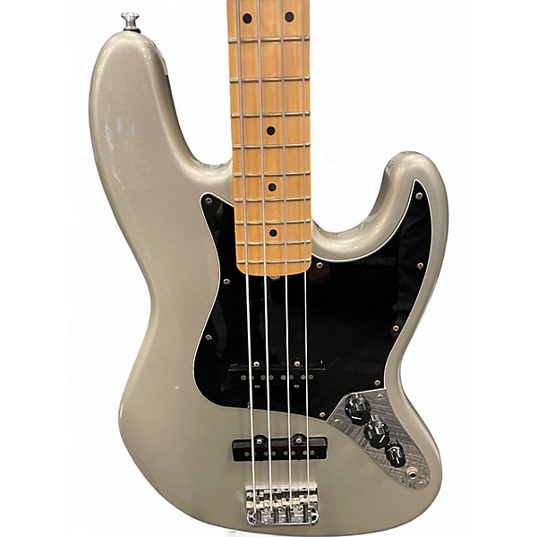 Used Fender mod shop jazz bass Silver Electric Bass Guitar