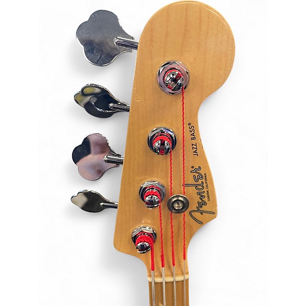 Used Fender mod shop jazz bass Silver Electric Bass Guitar