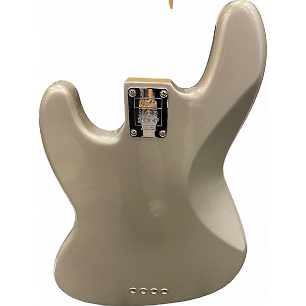 Used Fender mod shop jazz bass Silver Electric Bass Guitar