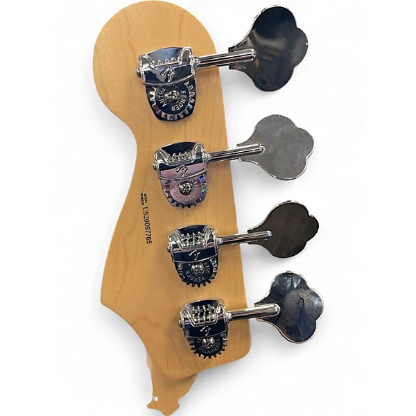 Used Fender mod shop jazz bass Silver Electric Bass Guitar