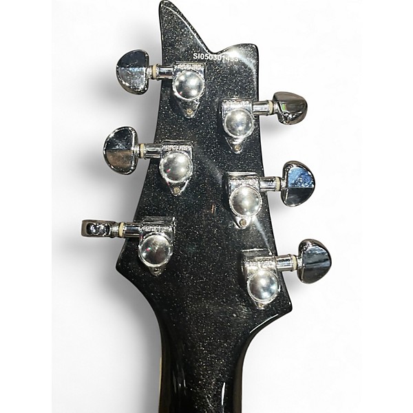 Used Silvertone KISS PAUL STANLEY SIGNATURE SOVEREIGN black sparkle Solid Body Electric Guitar