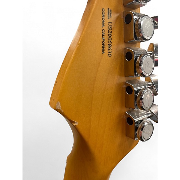 Used Fender American Ultra Stratocaster Olympic Pearl Solid Body Electric Guitar