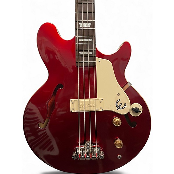 Used Epiphone Jack Casady Signature sparkling burgundy Electric Bass Guitar