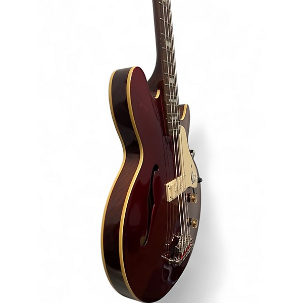 Used Epiphone Jack Casady Signature sparkling burgundy Electric Bass Guitar