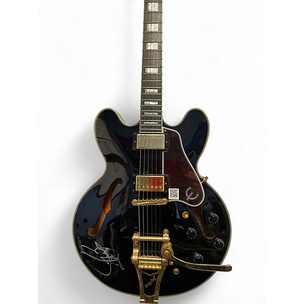 Used Epiphone Bonamassa ES335 Black Hollow Body Electric Guitar