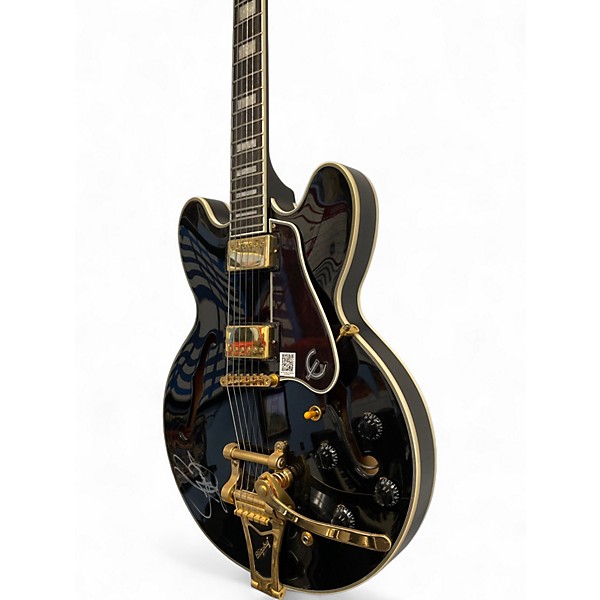 Used Epiphone Bonamassa ES335 Black Hollow Body Electric Guitar