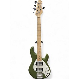 Used Sterling by Music Man STINGRAY 5 Olive Green Electric Bass Guitar