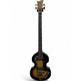 Used Kingston Violin Bass 2 Tone Sunburst Electric Bass Guitar