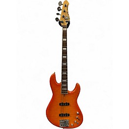 Used 2010 Fodera N.Y.C Empire Bass Transparent Orange Burst Electric Bass Guitar