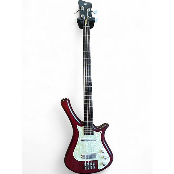 Used Warwick Fortress Flashback Trans Red Electric Bass Guitar