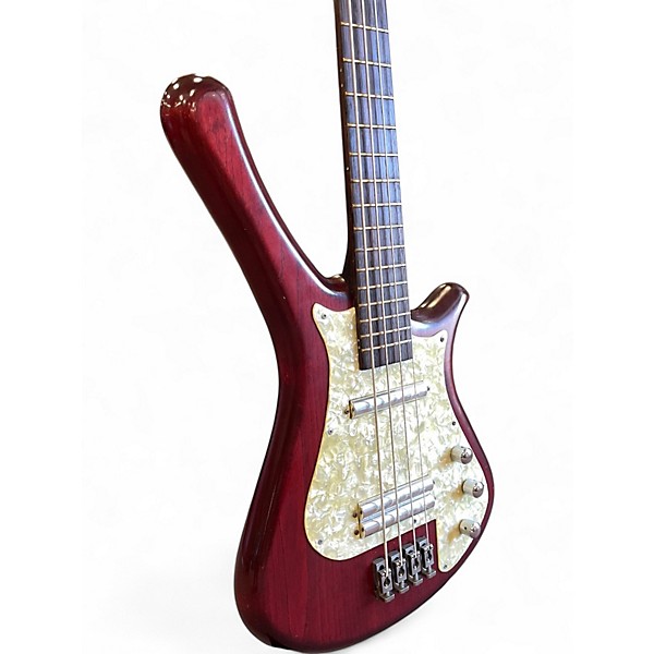 Used Warwick Fortress Flashback Trans Red Electric Bass Guitar