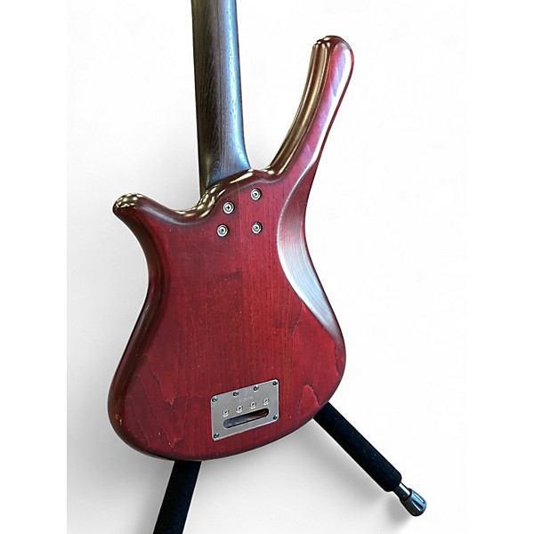 Used Warwick Fortress Flashback Trans Red Electric Bass Guitar