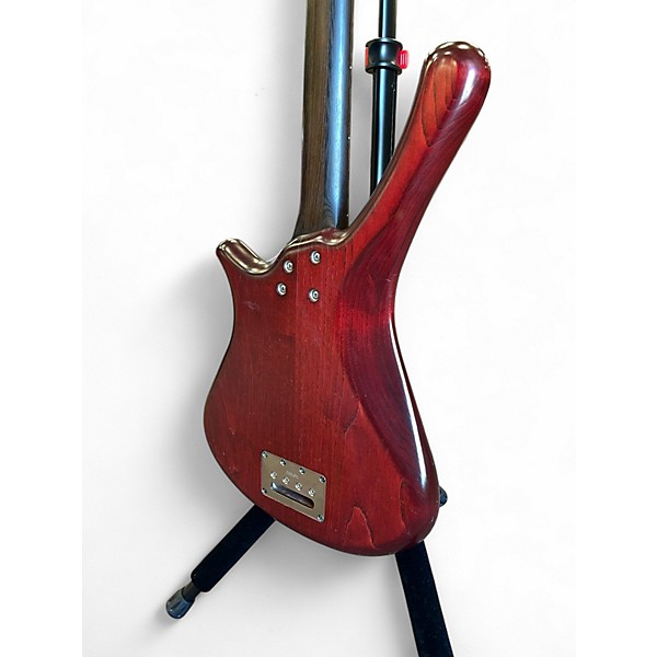 Used Warwick Fortress Flashback Trans Red Electric Bass Guitar