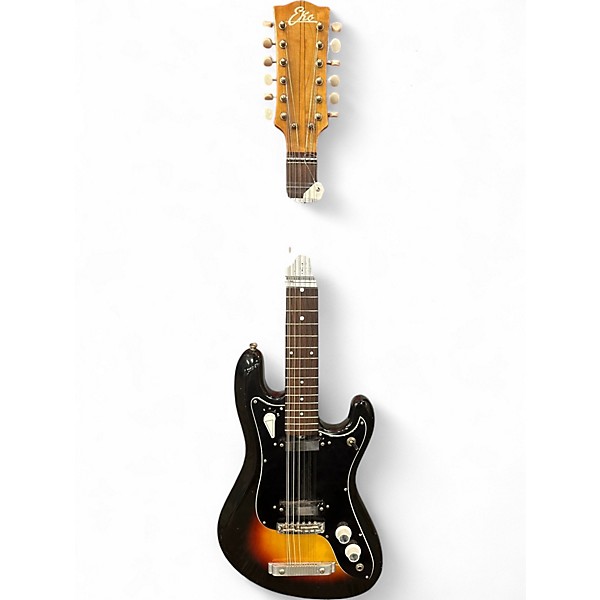 Vintage 1967 EKO COBRA 12 X11 2 Color Sunburst Solid Body Electric Guitar