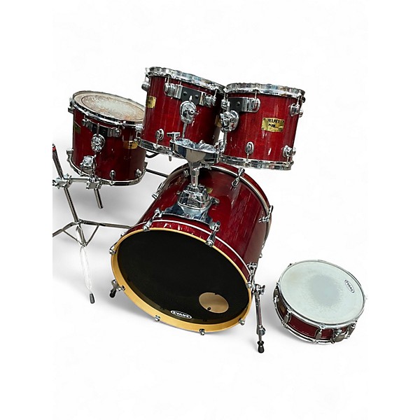 Used Mapex 5 Piece Pro M Series Trans Red Drum Kit