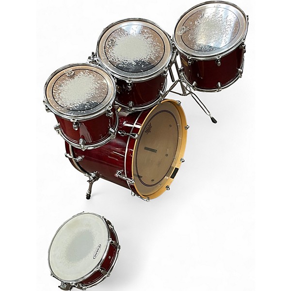 Used Mapex 5 Piece Pro M Series Trans Red Drum Kit