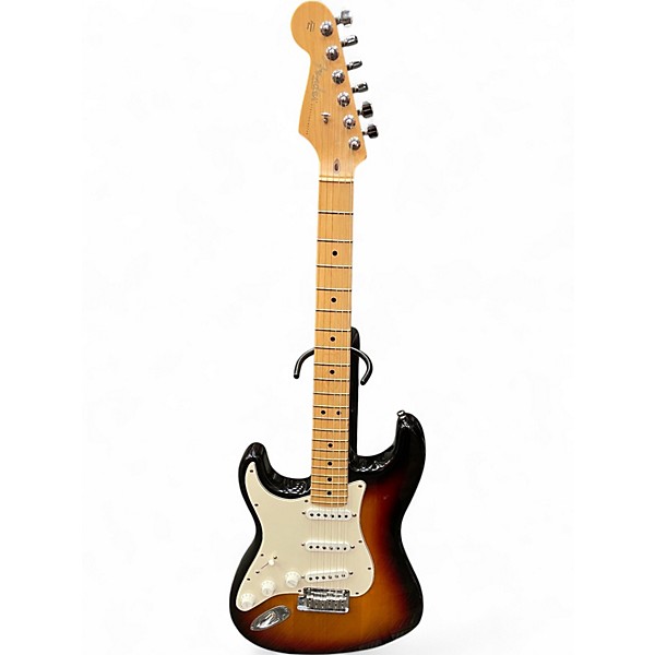 Used Fender American Standard Stratocaster Left Handed 3 Tone Sunburst Electric Guitar