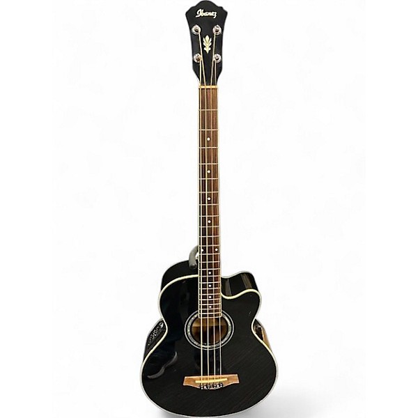 Used Ibanez AEB10E Black Acoustic Bass Guitar
