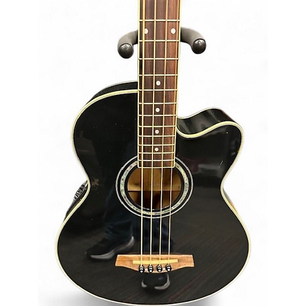 Used Ibanez AEB10E Black Acoustic Bass Guitar