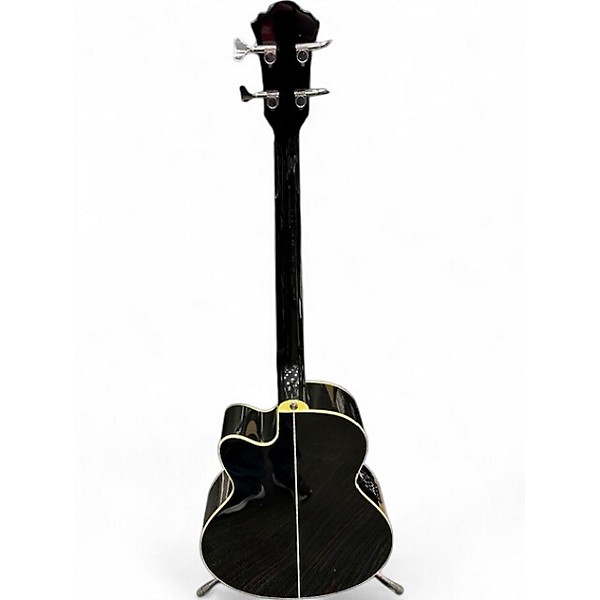 Used Ibanez AEB10E Black Acoustic Bass Guitar