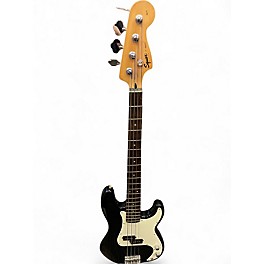 Used Squier Precision Bass Black Electric Bass Guitar