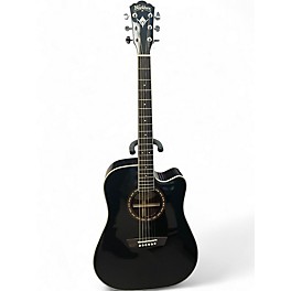 Used Washburn WD10SCE Black Acoustic Electric Guitar