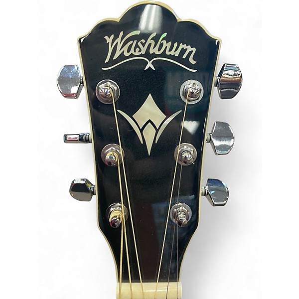 Used Washburn WD10SCE Black Acoustic Electric Guitar