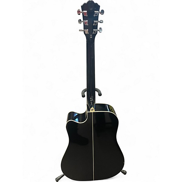 Used Washburn WD10SCE Black Acoustic Electric Guitar