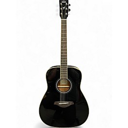 Used Yamaha FG-TA TransAcoustic Dreadnought Black Acoustic Electric Guitar