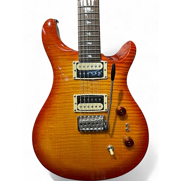 Used PRS SE Custom 24 Amber Solid Body Electric Guitar