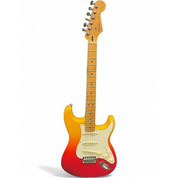 Used Fender Player Plus Stratocaster Yellow-Red Solid Body Electric Guitar,Specials : American Fashion Style Bags On Sale