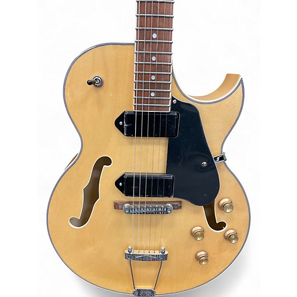 Used Eastwood EG-P90 Natural Hollow Body Electric Guitar