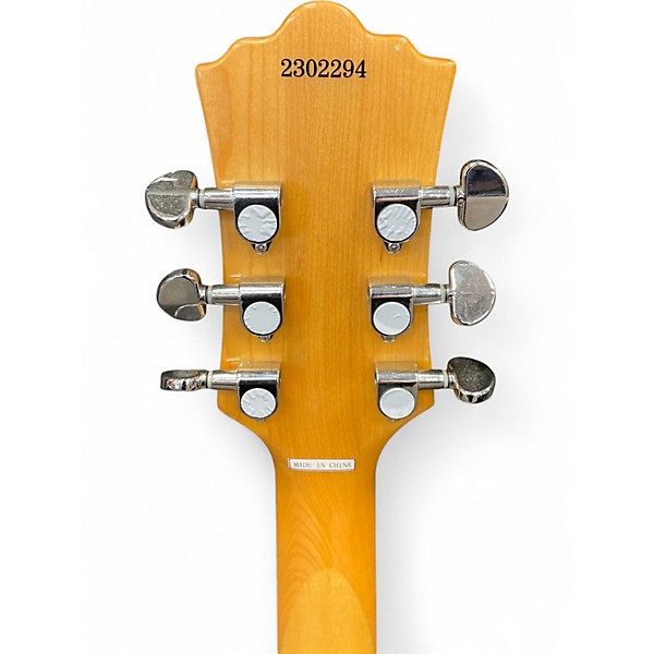 Used Eastwood EG-P90 Natural Hollow Body Electric Guitar