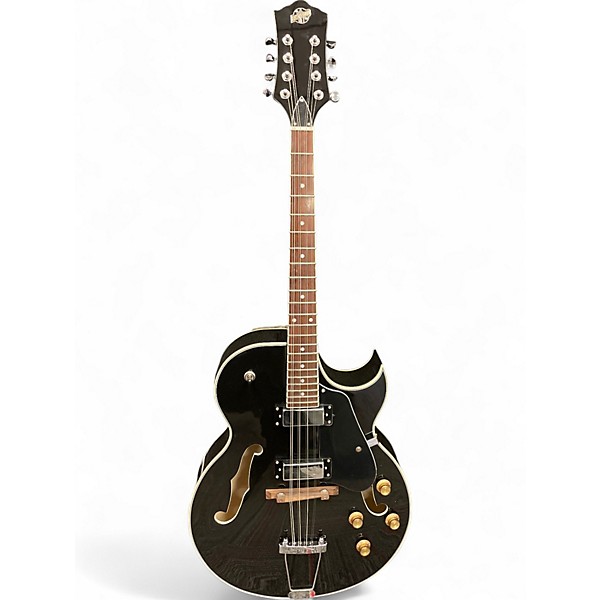 Used Eastwood OM-150 Black Hollow Body Electric Guitar,Specials : American Fashion Style Bags On Sale