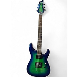 Used Schecter Guitar Research C-6 Elite Blue/Green Burst Solid Body Electric Guitar